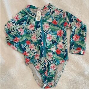 Tommy Bahama Blue and Green Rashguard Swimwear